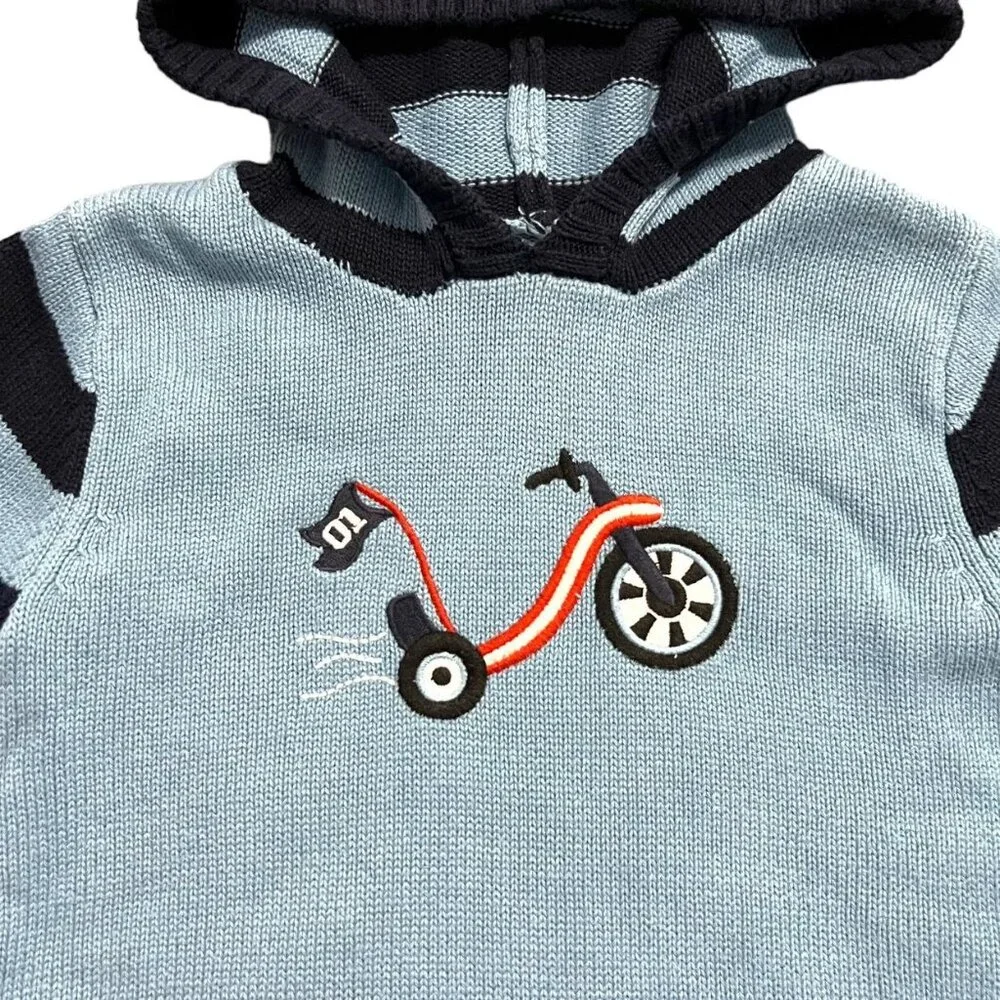 Gymboree 18-24m Embroidered Tricycle Hoodie Sweater